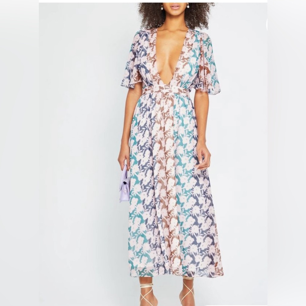 Few Moda Camila Dress maxi in pink multi floral